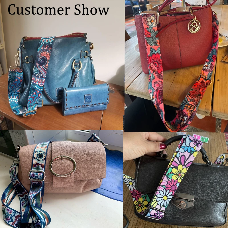 Nylon Belt Bag Straps for Women Shoulder Messenger Bags Adjustable Wide Strap Parts for Accesseries Rainbow Handbag Chain Female