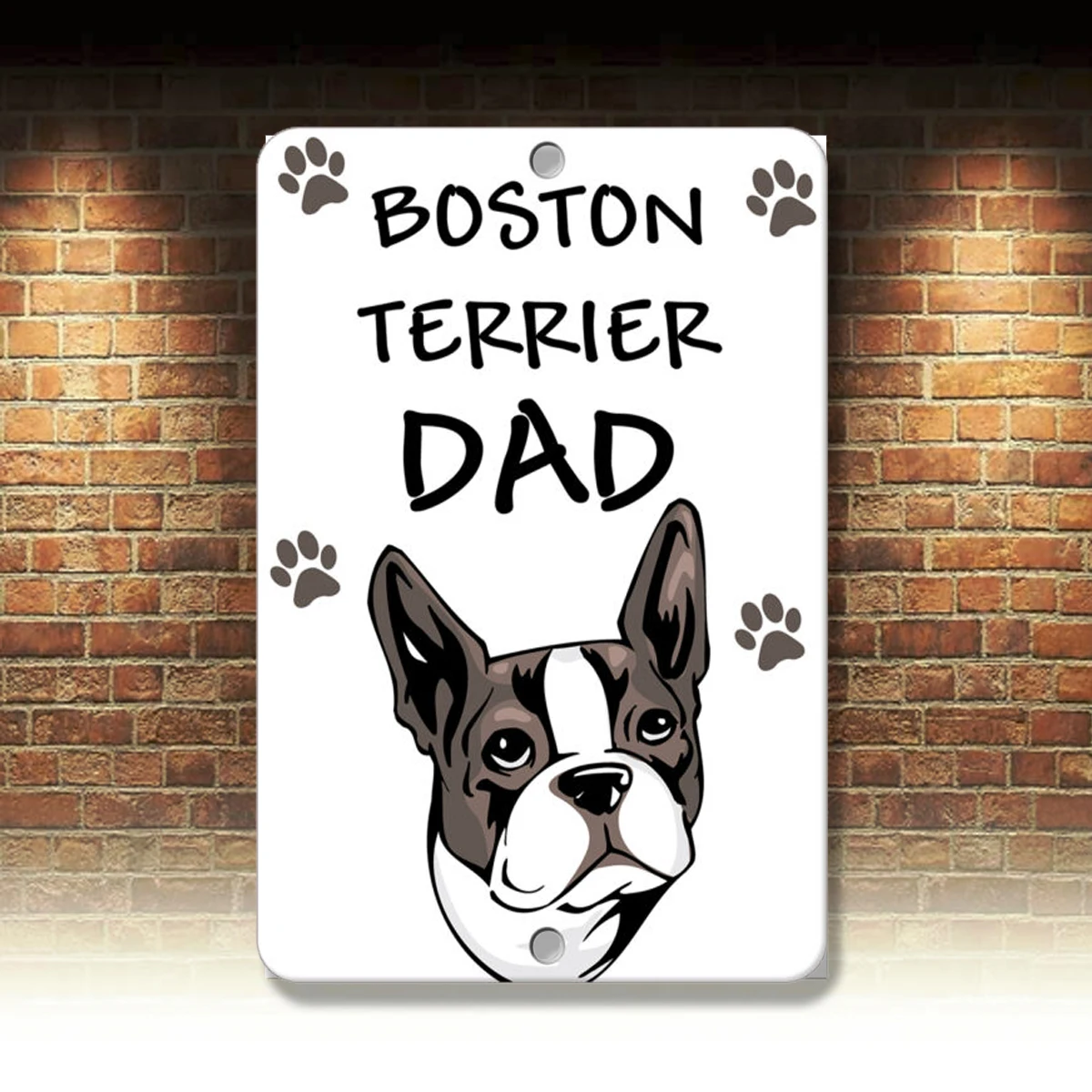

Металлический знак собаки BOSTON TERRIER DOG Dad-8 дюймов x 12 дюймов