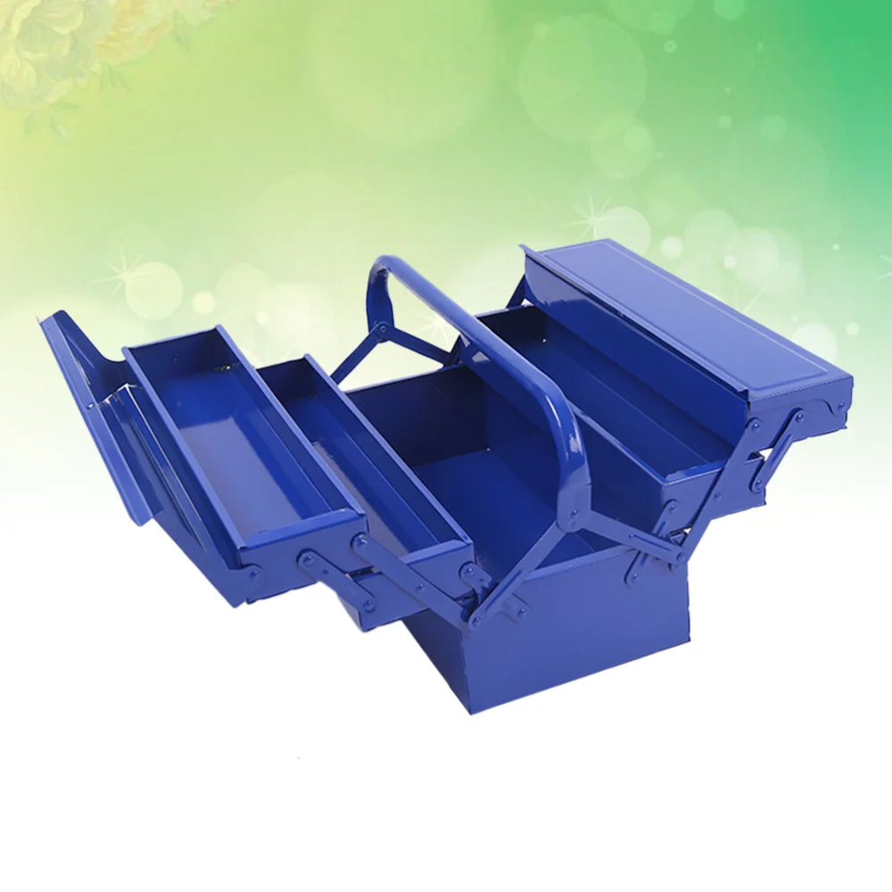 

Thicken Portable Toolbox Double Layer Storage Case Home Multi-function Car Repair Box Tool Container Case(Large,Iron,Three-layer