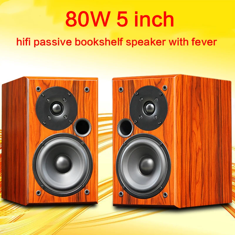 

80 Вт 5-дюймовый высокой мощности Динамик домашняя лихорадка Hi-Fi пассивная полочная Динамик высокой четкости объемный Динамик DIY спереди Дин...