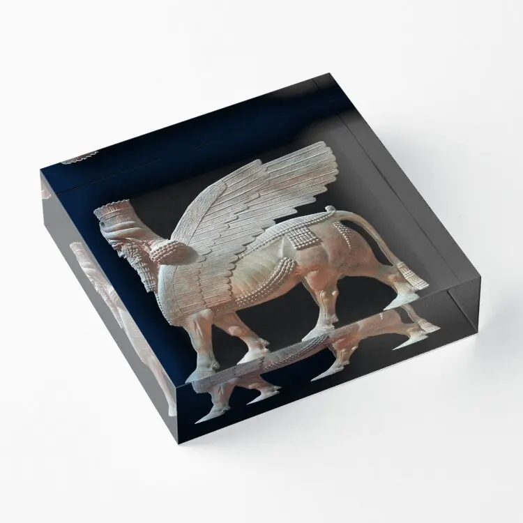 

Assyria ассириан человеческая голова крылатые B акриловые блоки комната штамповка милый процесс домашняя печать фото Pad искусство Спальня чист...