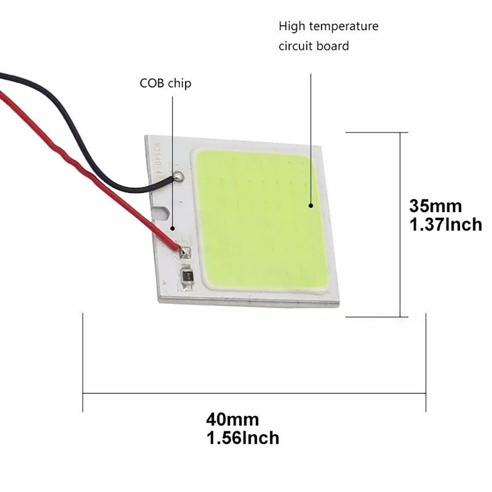 

10x T10 COB 48 LEDs Panel Car Interior Dome Lichter Kuppel Light Ice Blue 4W 12V 48SMD COB LED Panel Lights