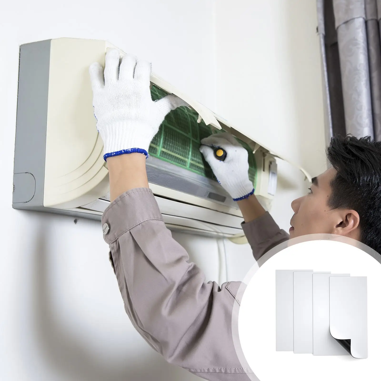 

4 шт., устанавливаемое на вентиляционное отверстие в салоне автомобиля чехол на магните толстый магнит для домашней стены регистрирует пол ...