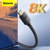 baseus 8k hdmi compatible 60hz cable 48gbps digital 4k cable for xiaomi mi tv box dvd ps5 ps4 pc box splitter switch video cable