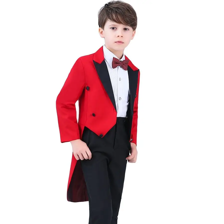 

Tuxedo Red Formal Boys Suits for Weddings Boy Blazer Costume Enfant Garcon Mariage Conjunto Menino Fashion New Arrival 2018