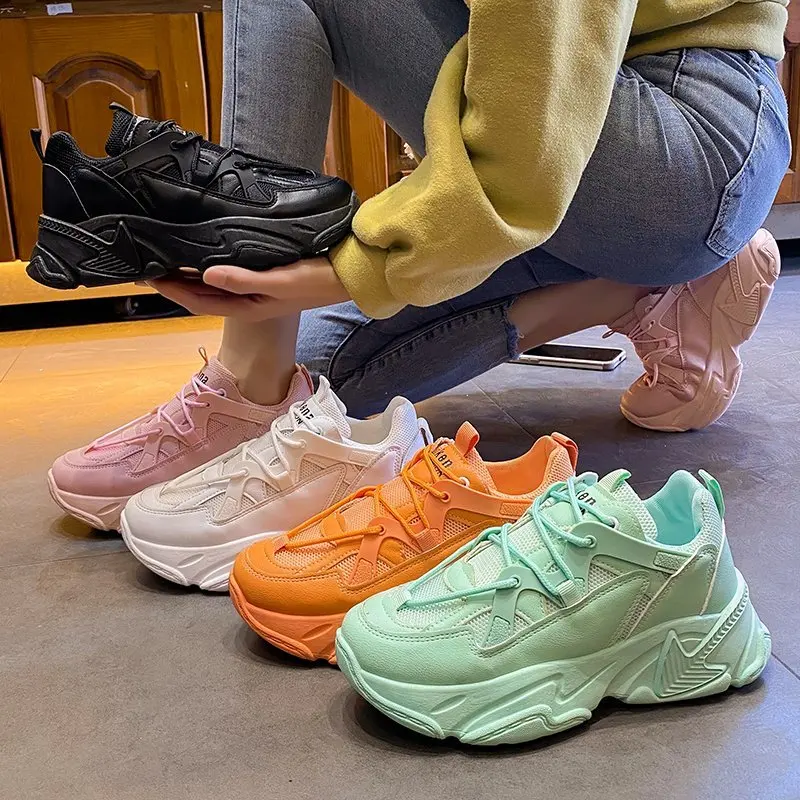 

Spring Fashion women sneakers Platform Tennis shoes Breathable Outdoor Running Sport Shoes Casual comfortable Chunky Sneaker