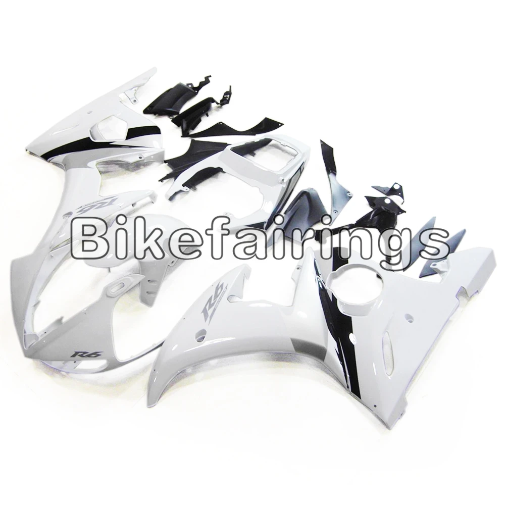 Белые и серые наклейки кузов для Yamaha YZF 600 YZF600 R6 2003 2004 2005 R6S 2006 2007 2008 2009 ABS комплект
