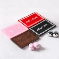 toy mini doll house rug gum shoes photo props furniture living room welcome copywriting letter toy doll carpet accessories