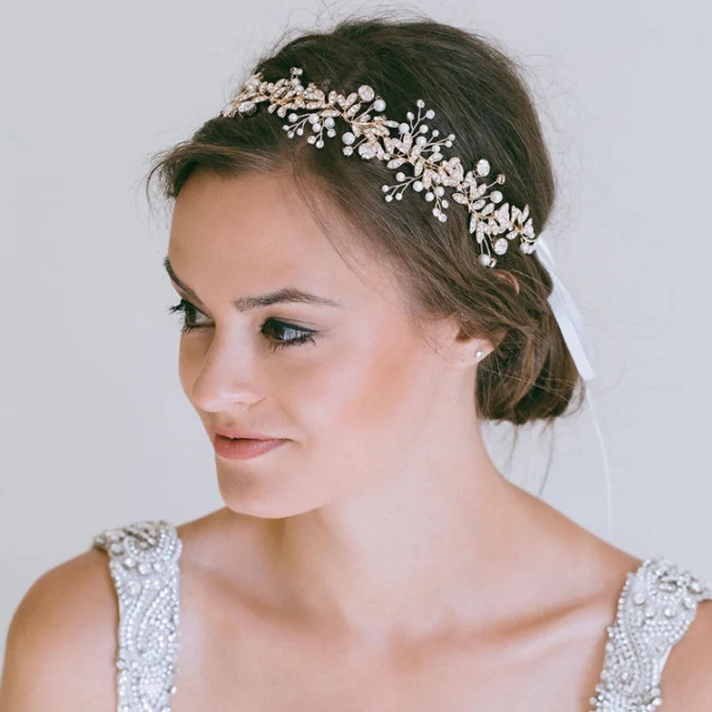 

2019 модная новинка ручной работы Хрустальные Стразы Свадебная повязка на голову свадебные аксессуары для волос Головные уборы