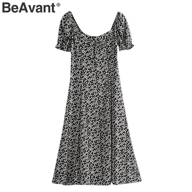 BeAvant повседневное летнее женское платье-миди с цветочным принтом коротким