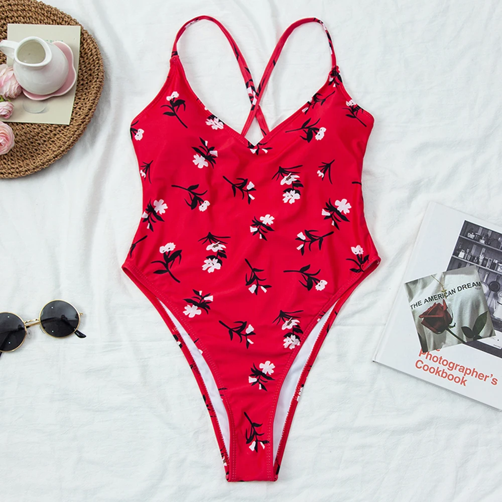 Комплект раздельного Красного бикини Женский цельный купальный костюм Танкини с