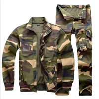 winter military uniform workwear suit mens thickened fleece cotton wear resistant warm camouflage hunting training jacket pant