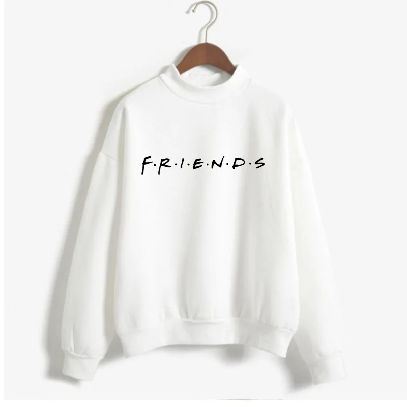 Женские письма друзей принт с длинными рукавами свитер капюшоном Дамы голенищем