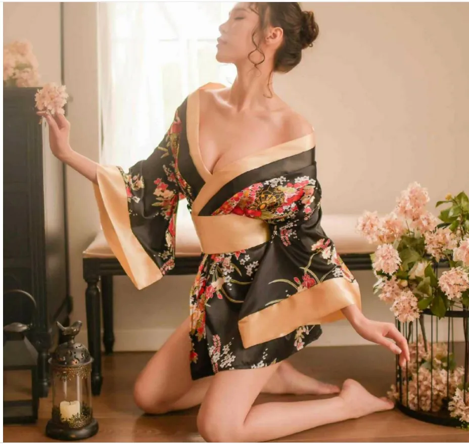

Japanse Stijl Traditionele Kimono Toevallige Samurai Vrouwen Dames Geisha Wit Haori Yukata Strik Hoge Kwaliteit Trend Losse Kled