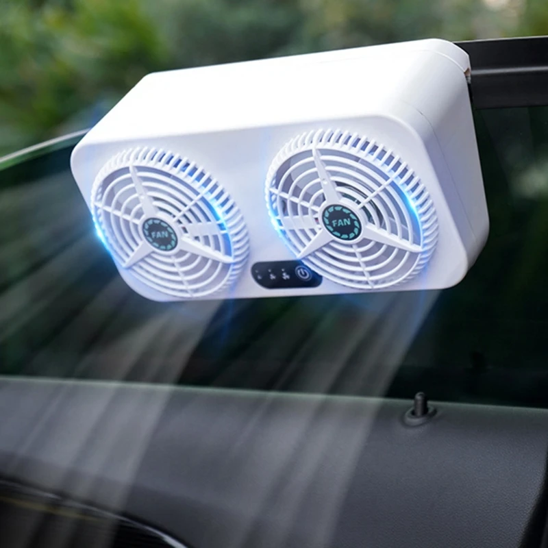 

USB Fan Air Cooling Fan 3 Speed 5W Mini Car Air Circulation for Summer Car Home Dual-use Fan Smoke Exhaust Fan R9CB