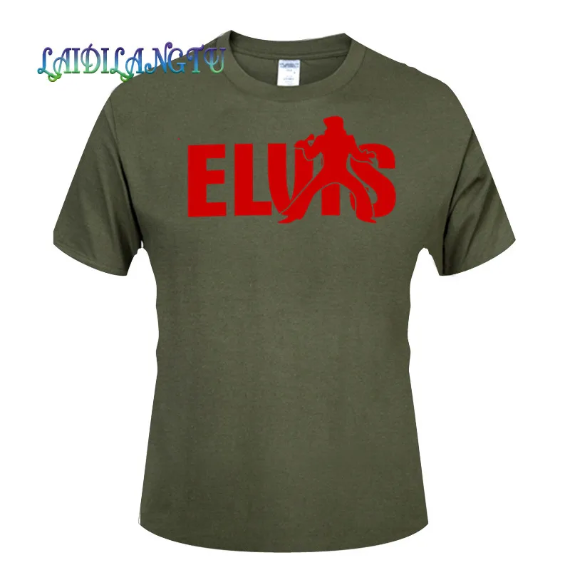 

Free Shipping Novelty custom made Printing Elvis New Fashion Short Sleeve T-shirt Men t shirt O-neck tops men clothes Tee