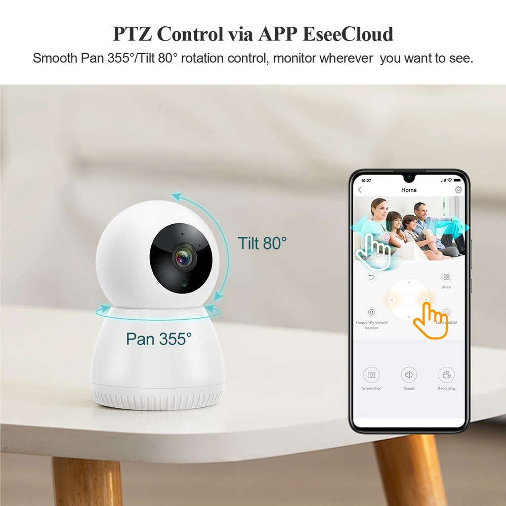 techage 3 0 megapixels wifi ip camera wireless pet camera indoor 1926p baby monitor cctv two way audio record video surveillance free global shipping