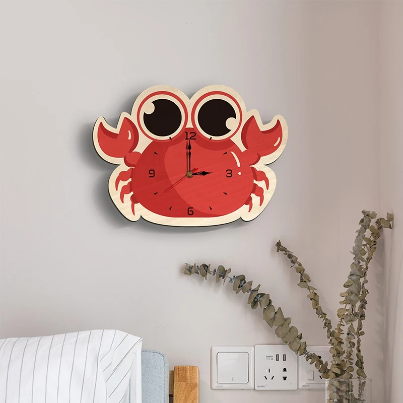 Висячие часы Краб модель настенные ручной работы украшение дома росписи