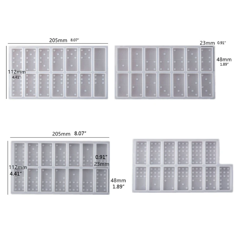 DIY домино смолы формы для фильтра Domino эпоксидной силиконовые игровой формочки