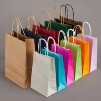 80pcslot blue paper bag with handle wedding party favor paper gift bags 21158cm