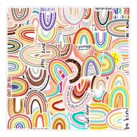 50pcs colorful rainbow stickers for notebook scrapbook stationery laptop sticker aesthetic craft supplies scrapbooking material