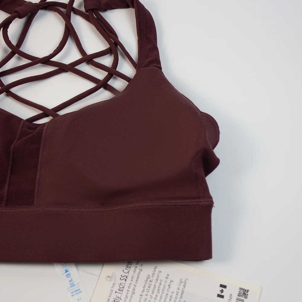 Женский спортивный бюстгальтер Lulu Align однотонный женский нижнее белье для