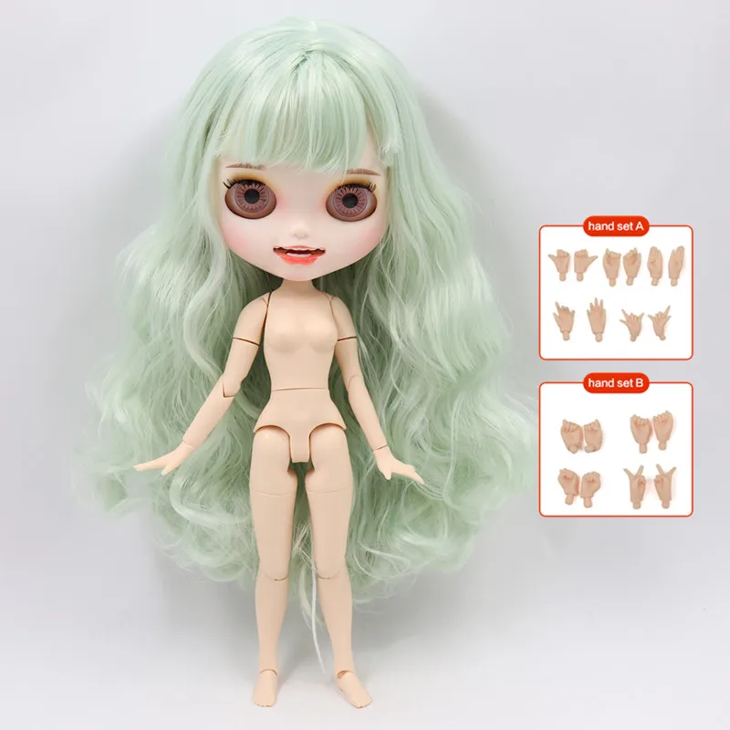 Nude doll ICY Blyth кукла на заказ с руками Набор для тела Новая Улыбка Рот матовое лицо 1/6 игрушки BJD DIY модные куклы подарок для девочки специальное предложение - Цвет: Nude doll