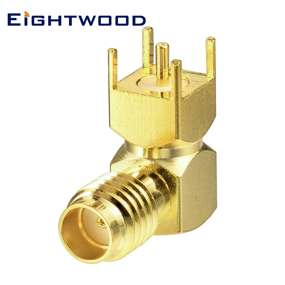 Eightwood SSMA разъем мама под прямым углом сквозное отверстие РЧ соединитель PCB