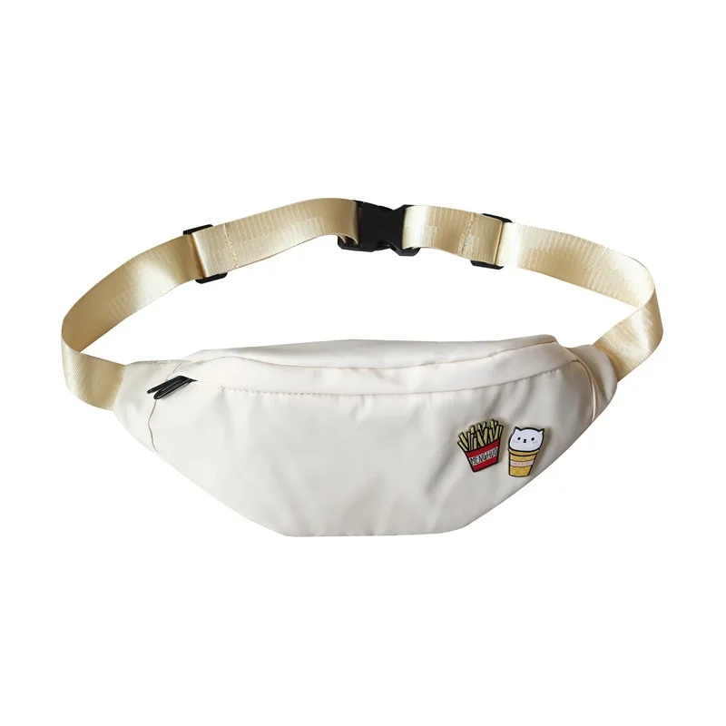 

Brand Sports Men's Chest Bag Canvas Female Shoulder Banana Bag Fashion Hip Hop Cotton Cloth Women Student Waist Bag Fanny Pack