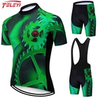 Teleyi 2021 Велоспорт Джерси комплект одежды с короткими рукавами с рисунком летние жизненную силу Трикотажный костюм для триатлона Maillot Ciclismo Hombre 19D подушки #21