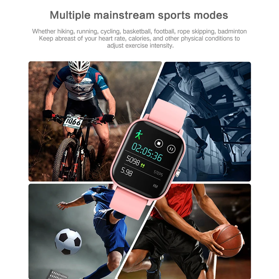

Bluetooth 4.0 Smart Watch P8 1.4 Inch Full Touch Fitness Tracker Blood Pressure Women Sports Smartwatch GTS Support Android 4.4