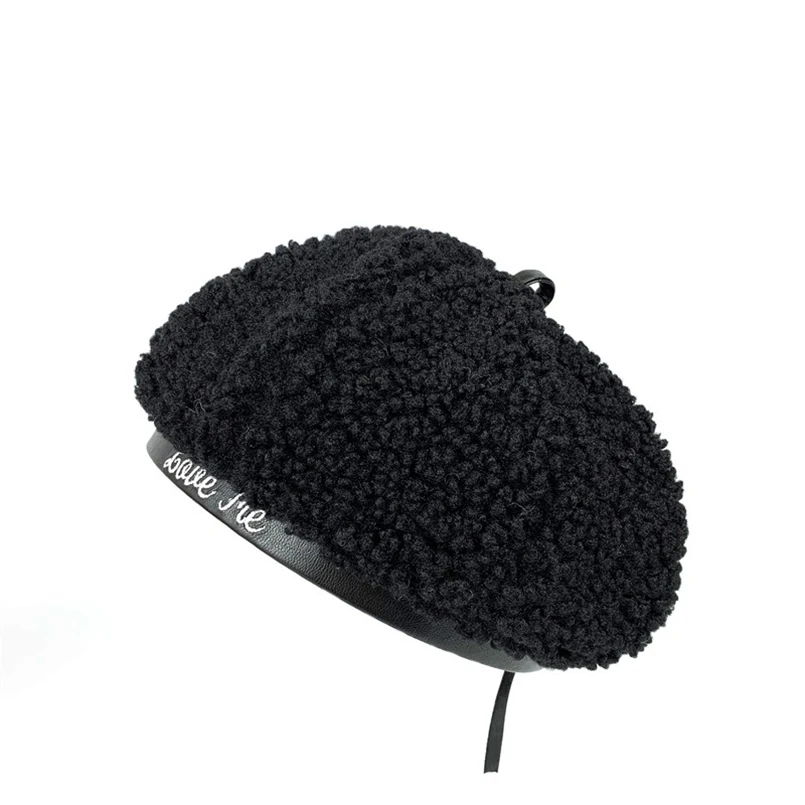 Новая шерстяная петля берет для женщин Осень зима модная британская ретро шляпа