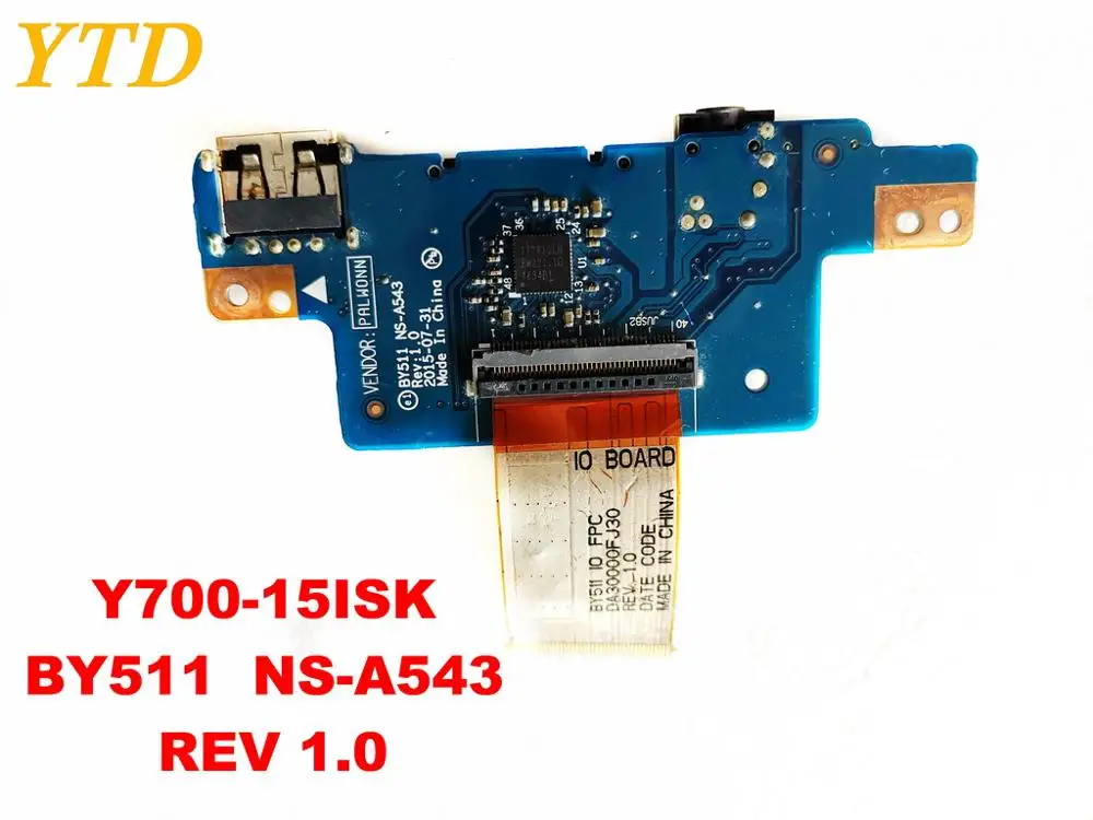 Оригинальный Для Lenovo 700 15ISK Плата USB аудио Y700 BY511 NS A543 REV 1 0 испытанное хорошее