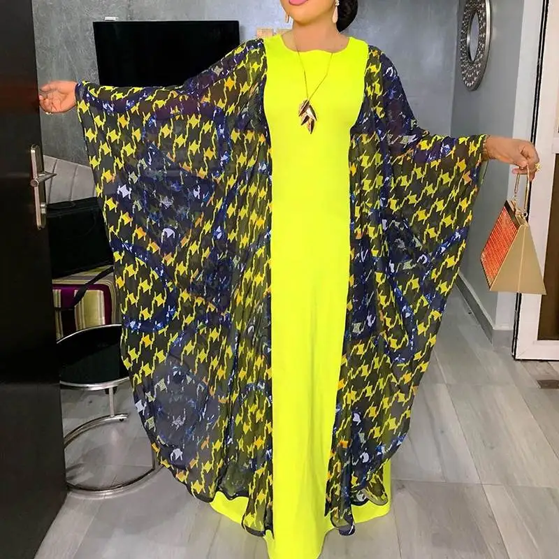 

Женское платье с длинным рукавом летучая мышь, в стиле пэчворк