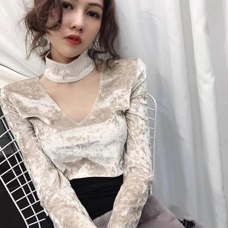 Женская бархатная рубашка в ретро стиле с сеткой и повседневная элегантная