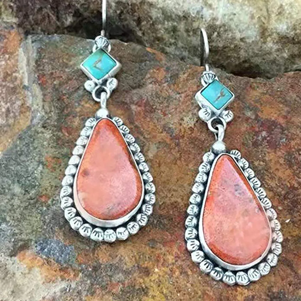 Женские серьги в стиле ретро кулон крючок форме капли воды Винтажные ювелирные