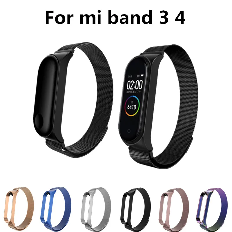 Mi band 4 металлический ремешок для Xiaomi mi Band 4 браслет Безвинтовой Xiaomi mi Band 4 браслет Correa Xio mi Band 4 браслет на запястье из стали