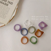 resin smudged hong kong style design sense fashion trend autumn new ring decorations for girls gift for girlfriend wholesale