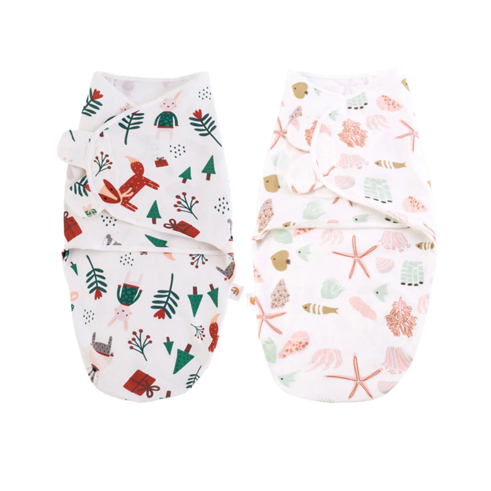 

2PCS Baby Sleeping Bag Newborn Envelope Cocoo Wrap Swaddle Soft 100% Cotton 0-6 Months Sleep Blanket For Baby Sleep