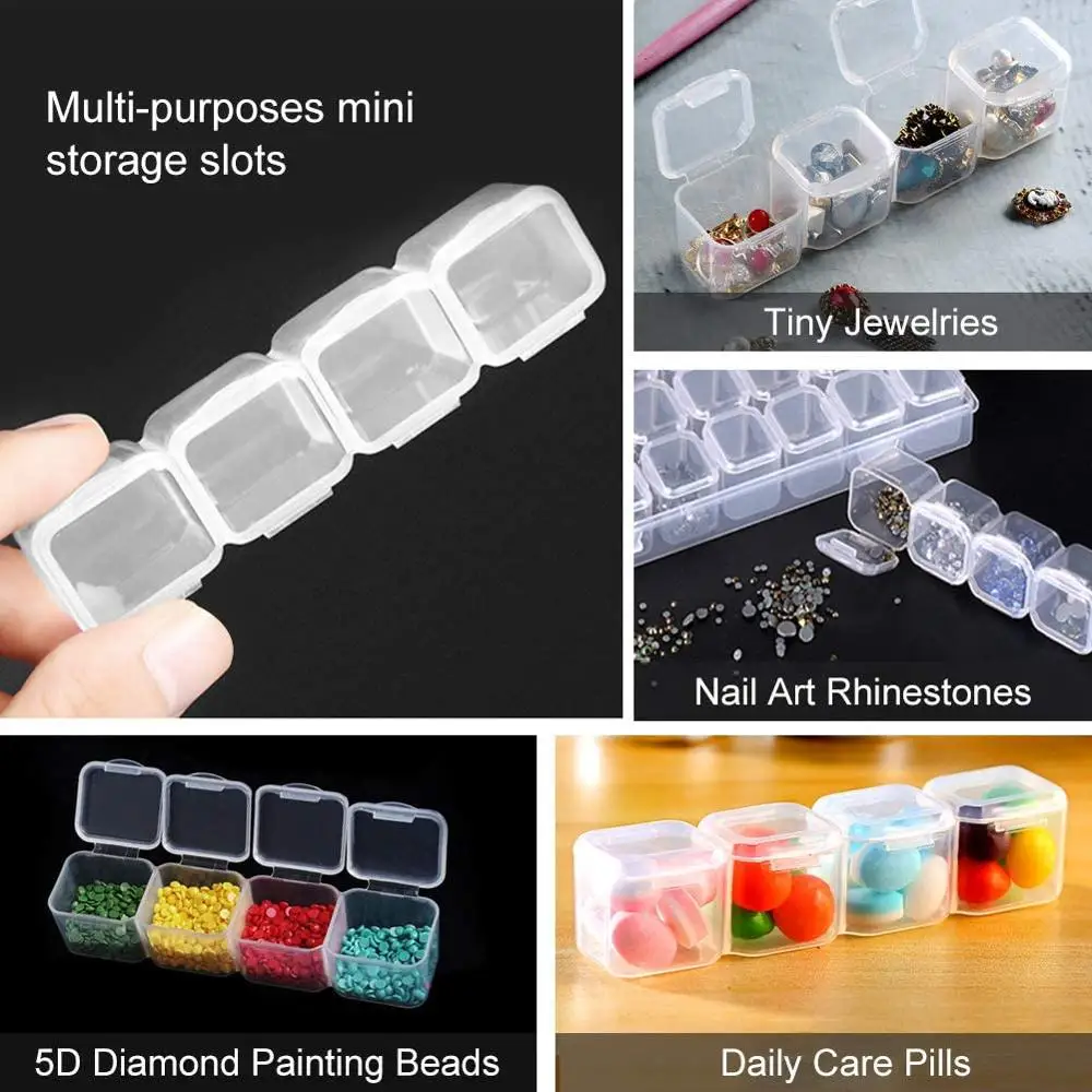 

56 Girds 5D DIY Diamond Painting Tools Storage Box Rhinestone Container Box Diamond Painting Accessories Organizer Case