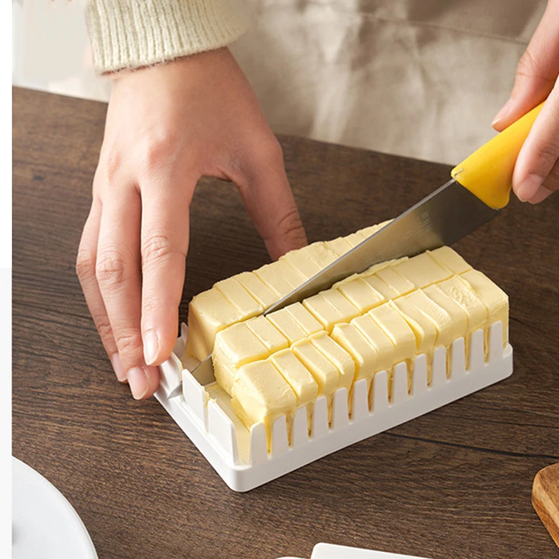 

Butter Cutting Container Storage Box With Lid Butter Cheese Crisper Split Fresh-keeping Portable Kitchen Tool