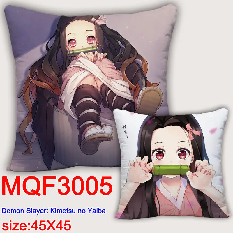 45X45CM аниме демон убийца Kimetsu без Yaiba Подушка CoversDakimakura чехол 3D печать двусторонняя