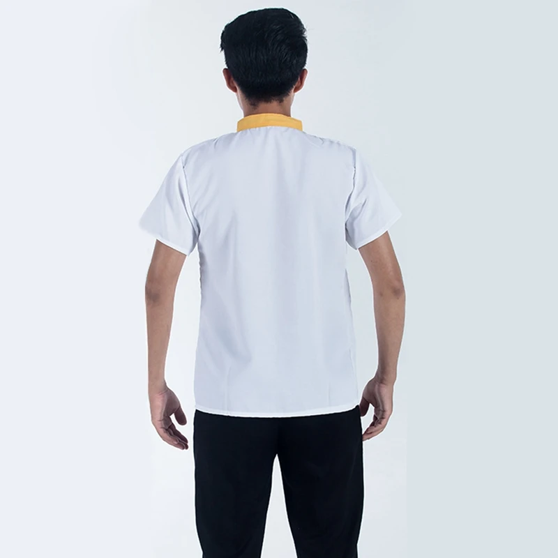 Униформа шеф-повара для мужчин и женщин пиджак с коротким рукавом рубашки кухни