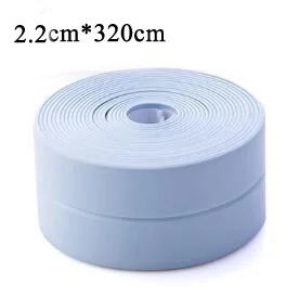 Width Blue 1 рулон для ванной стены уплотнительная полоса водонепроницаемый плесени доказательство самоклеющаяся лента кухонная раковина краевое уплотнение лента 3,2 м x 2,2 см ZXH - Цвет: Width Blue