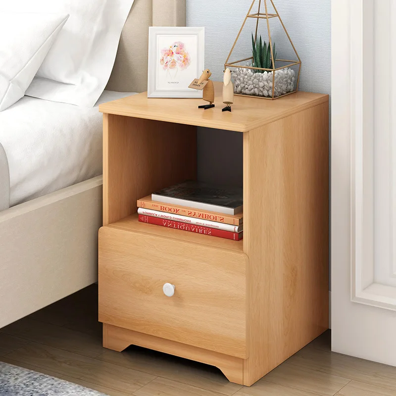 Простая деревянная тумбочка шкаф для хранения Органайзер прикроватный