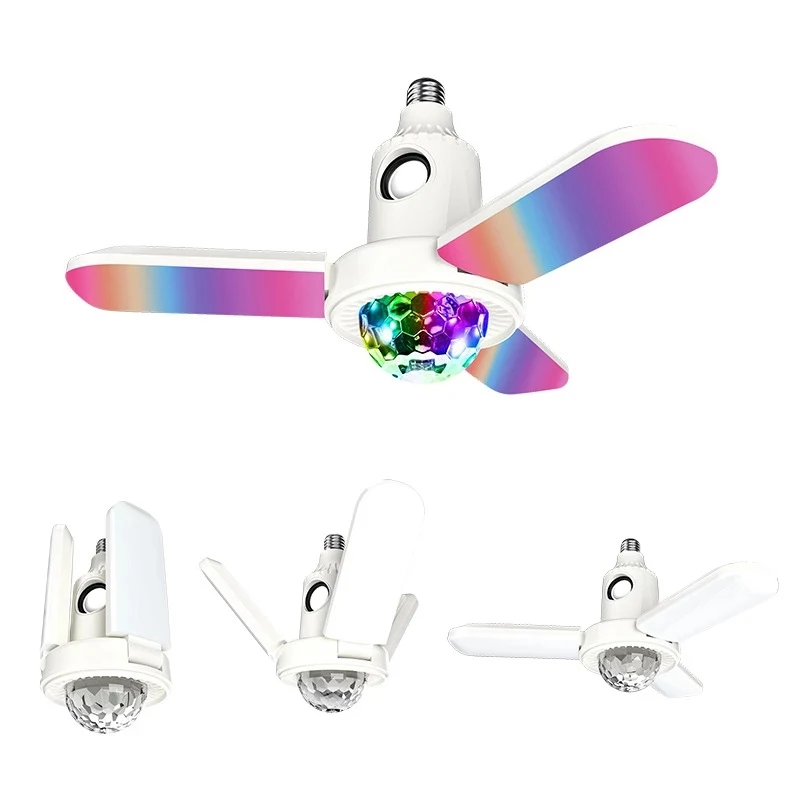 

E27 LED Bluetooth Trefoil Smart Bulb Lamp 40W Music Voice Control, Smart Lighting Lamp Multiple Colors LED Light Party Bulb Lamp