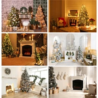 christmas indoor theme photography background christmas tree fireplace children portrait for photo backdrops 21712 yxsd 08