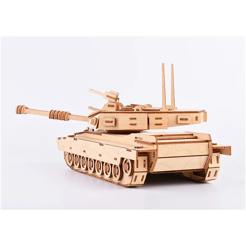 Деревянная сборная 3d-модель танка M1 для самостоятельной сборки Военная серия |