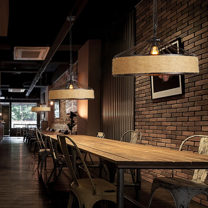 Канделябр из пеньковой веревки винтажная Ретро E27 промышленная лампа основа Лофт