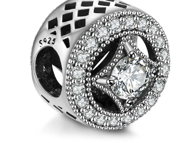 Jewelrypalace стерлингового серебра 925 Звездное Приглашения бисер Подвески Fit Браслеты подарки для нее Юбилей подарок Модные украшения